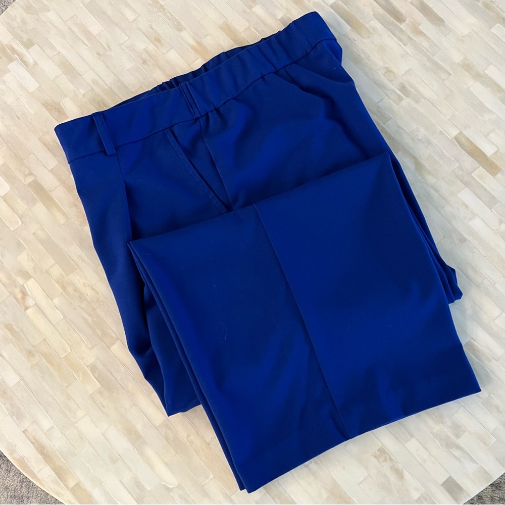 Royal Blue Cropped Wide Leg Pant